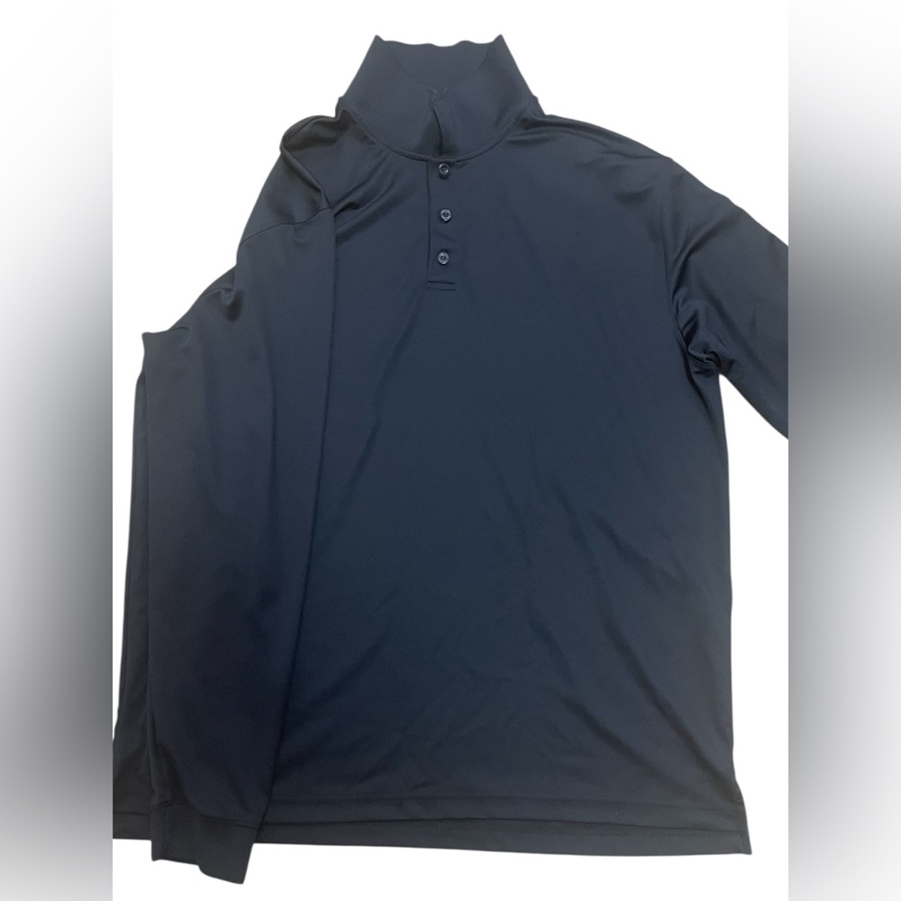 Under Armour 2XL Black HeatGear Mock Neck Pullover Shirt